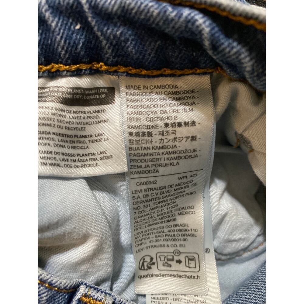 Levi’s 501 Original High Rise Straight Leg Jeans Medium Indigo Worn In W26 L32 - Picture 6 of 8